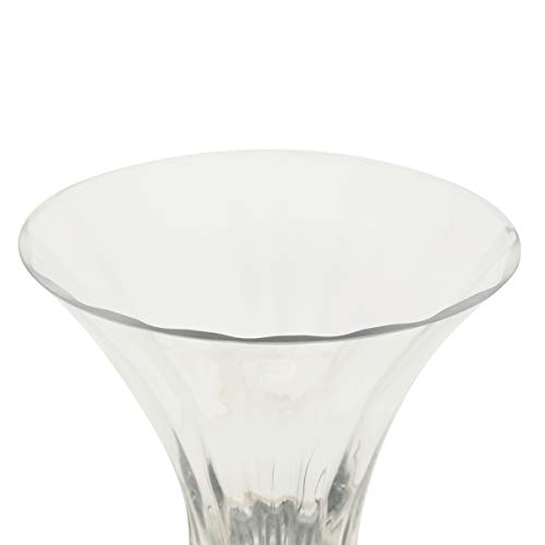 VASO VIDRO BASE DOURADA 19x13x38cm