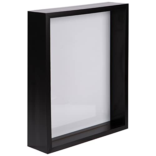 Nicola Spring 3D Shadow Box Photo Frame - 8x10 (20x25cm) - Pack of 1 - Black 3D Photo Frame Box Picture Frame Deep Portrait Display Case for Crafts, Keepsakes, Wedding, Graduation