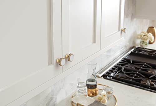 Amerock | Cabinet Knob |Champagne Bronze/Frosted Acrylic | 1-3/8 In (35 Mm) Diameter Drawer Knob | Oberon | Kitchen And Bath Hardware | Furniture Hardware #TOP6