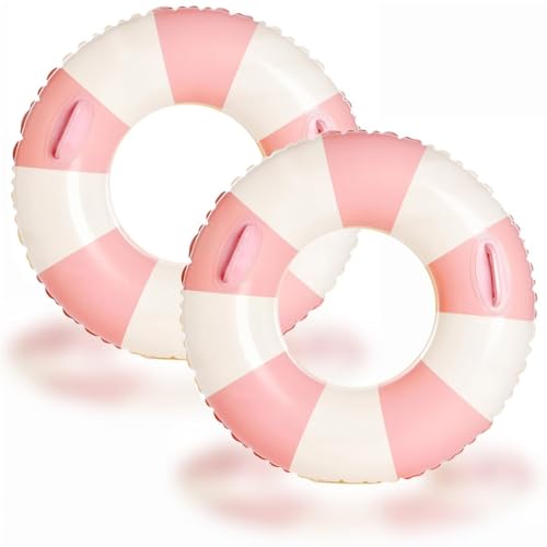 Image of 2 PCS Inflatable Pool Floats for Swimming Pool Party Lake Beach Adults - Floaties Pool Tubes Swim Rings Tubes Floaties for Beach Pool Party Decorations