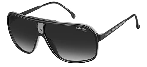 Carrera Men's Grand Prix 3 Rectangular Sunglasses, Black/Grey Shaded, L