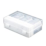 【Hochwertige Münzkapseln】 aus hochtransparentem und eingedicktem Kunststoff, staubdicht und oxidationsbeständig; Das runde Münzfach hat eine Innengröße von 46 x 3 mm. Es kann nicht mehr als 46 mm große Münzen aufnehmen, Gedenkmünzen.