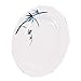 Thunder Group Rose Collection 12-Pack Platter, 9-7/8 by 7-1/4-Inch, Melamine, White