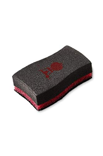 Weber Cleaning Sponge, 2 Piece Set, with two sides for different surfaces (rough/coarse & soft side), high cleaning power, suitable for all Grills - Black (17688)