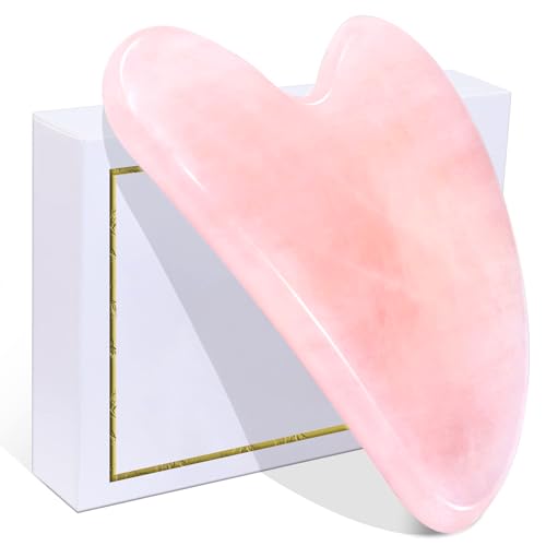 Piedras de masajeGua Sha y Rodillo De Jade Tool,Masajeador Facial y De Cuello,Guasha para el Masaje Facial y Corporal,Antiarrugas – Calma y Relaja la Piel, Elimina la Hinchazón De Los Ojos