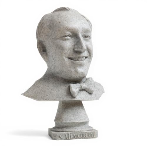 RIPLEYSNEST Custom Bust Sculpture from Photo | Personalised 3D Printed Statue | Unique Memorial Artisan Crafted Marble Effect Lightweight Keepsake for Home Decor