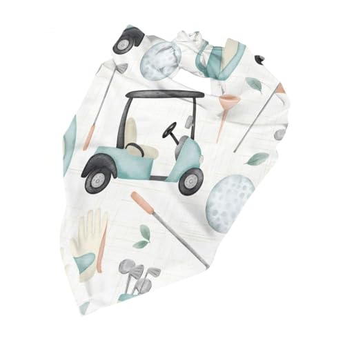 Golf Club Ball Golf Cart | Slip-on Pattern Dog Bandanas，Triangle Bibs Kerchief Set Pet Holiday Accessories Decor for Puppy Dogs Adjustable Lightweight Quick Drying (Colorful) by vercosee - Image 5