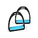 Compositi Women's Premium Profile Lightweight Extremely Strong Horse Riding Polymer Stirrups, Light Blue