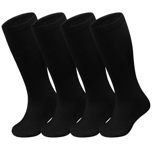 Image of Sarfel Youth Toddler Soccer Socks Kids Baseball Socks Youth Boys Girls Knee High Softball Football Accessories Tube Cotton
