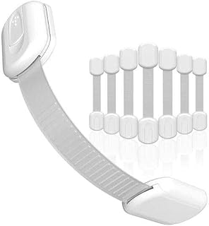 14 Pack Adjustable Baby Proofing Cabinet Locks for Child Safety | Child Proof Baby Proof Drawer Closet Refrigerator Toilet and Cabinet Latches | Adjustable No Drilling No Screws for Baby Safety | Safe Quick Easy Adhesive