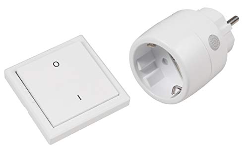 McPower Funk-Schalter Set Comfort | Steckdose mit Wandtaster | 2300W Leistung | kabellose Steuerung | IP20 für Innenbereich | 433,92 MHz | kompatibel mit McPower Comfort Serie