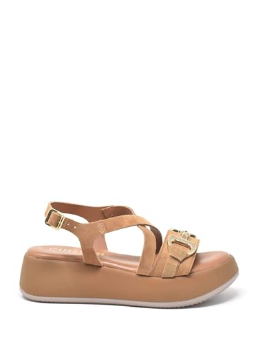 Sandales compensées marron Cb25827-c aux finitions soignées