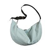 [Raizm] 【軽量性◎】ショルダーバッグ メッセンジャーバッグ メンズ レディース 通学 軽量 ナイロン 無地 (ペールブルー, S)