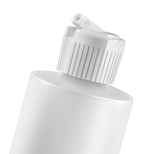 8 Oz Plastic Cylinder Bottles with Flip Top Pour Spout, Pack of 12