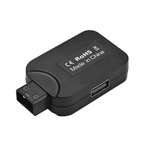 Andoer Conector Adaptador D-Tap Macho a Hembra con Salidas de alimentación de 5V 2.1A USB y 8V 3A CC para batería de Montaje en Oro V-Mount