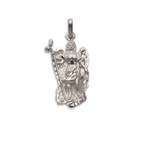 Medalla Religiosa - Medalla Silueta San Rafael 17x26 mm. Plata de Ley 925 milésimas.