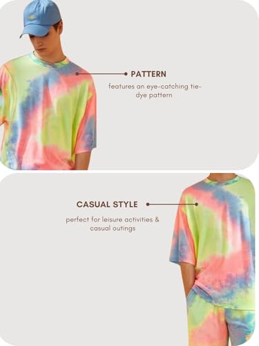 Image of DHRUVI TRENDZ Co Ord Set for Men | Trendy Night Dress for Boys | T-Shirt and Shorts Combo for Lounge | Stylish Summer and Travel Wear | Men's Matching Two-Piece for Vacation
