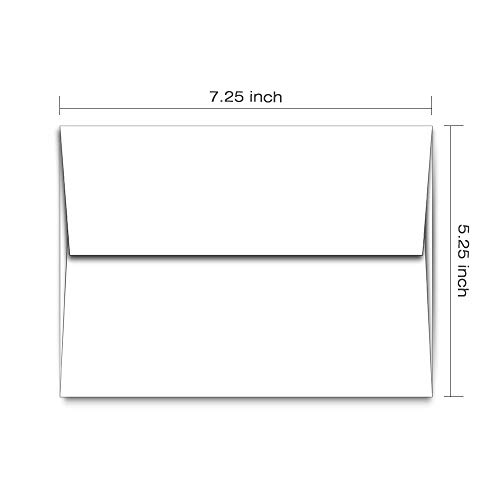 A7-White-Envelopes-5X7-50-Pack-Quick-Self-SealSquare-Flapefor-5x7-Cards-Perfect-for-Weddings-Invitations-Photos-Graduation-Baby-Shower-Stationery-for-General-Office-525-x-725-inches