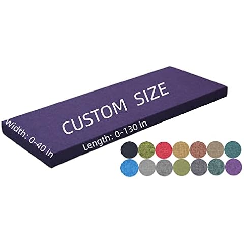 Ginsimar Custom Bench Cushion Indoor/Outdoor, Settee Cushion, Window Seat Cushions(Purple,48 x 16 x 2 Inch) Cover