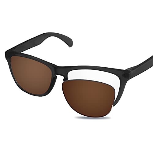 Image of 100% Precise-Fit Replacement Sunglass Lenses Compatible with Oakley Frogskins OO9013 55mm