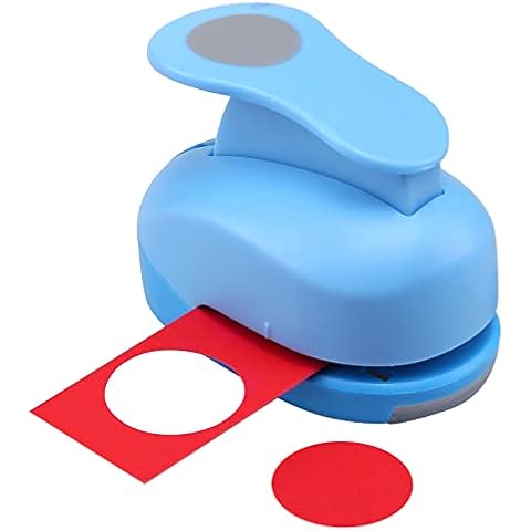 LOONENG 1.5 Inch Circle Punch, Circle Shape Lever Action Craft Punch, 38mm Round Shape Circle Hole Punch for Paper Crafts, Cardstock, Gift Wrapping, Greeting Cards and Scrapbooks Cover