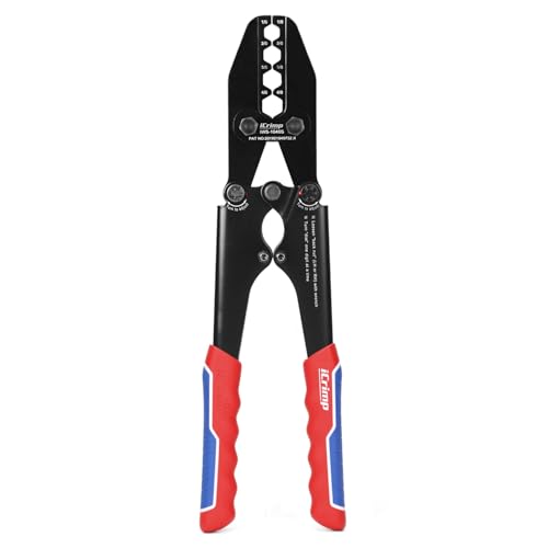 iCrimp Battery Cable Lug Terminal Crimping Tool for 1/0 2/0 3/0 4/0 Gauge Battery Cable End Heavy Duty Lug Copper Wire Lug Crimper