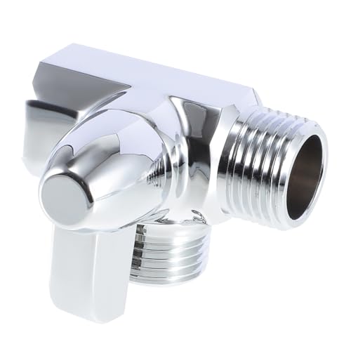 Lurrose Brazo De Ducha De La Válvula De Distribución De Agua Baño Grifo Válvula Desviadora Para Cabezal De Ducha Desviador De La Cabeza De Ducha Divisor De Ducha Cobre Plata