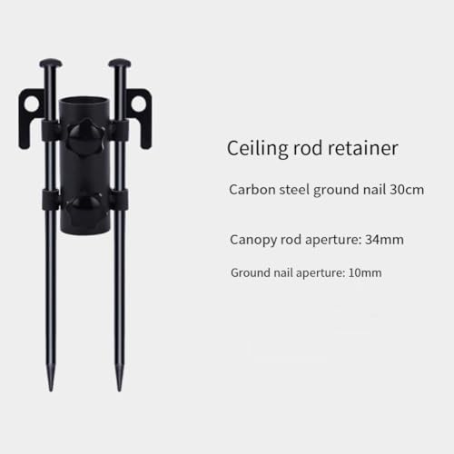 Geieold Befestigungsrohr für Markisenstange, Bodenhalterung, Winddicht, Zeltdach, Stützstangenbefestigung, 2 Stück