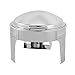 Fondues Plato De Rowing Round Top Bundle Acero Inoxidable Buffet Warmer 6l For Todos Los Eventos Práctico y Conveniente (Color : Silver, Size : NO Visual Dining Stove)