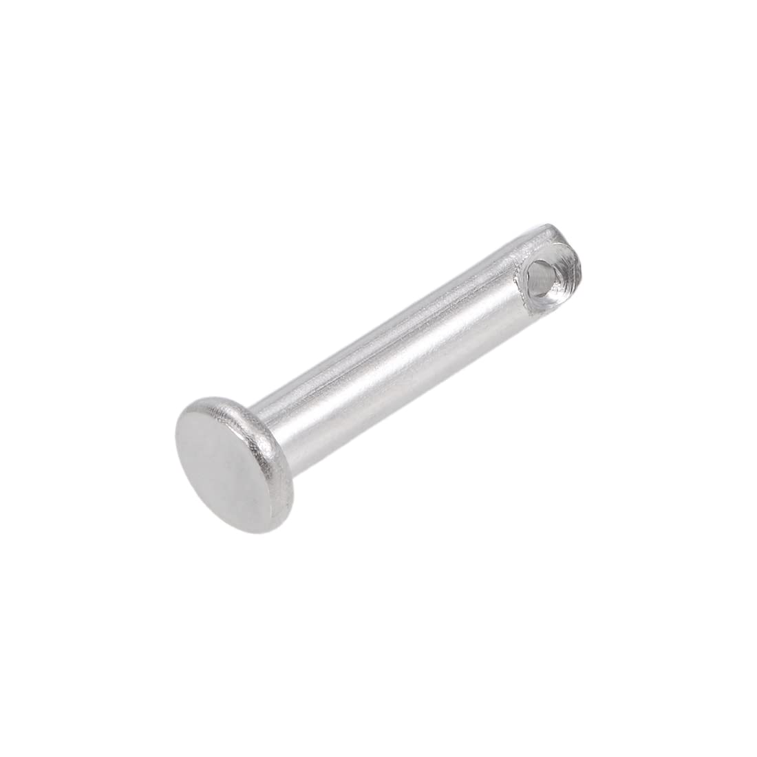 sourcing map Pasadores de Horquilla de Un Solo Orificio 4x20mm, 20Pcs Pasador de Bisagra de Cabeza Plana de Acero Inoxidable 304