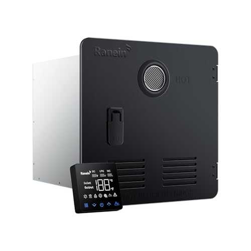 Image of Gen II Ranein On-Demand Propane RV Tankless Water Heater, 15x15 Black Door & Remote Control, High Altitude Compatible, CSA Certified, Summer Comfort Optimized, Perfect for Moderate Usage