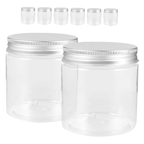 Cabilock 8 piezas Botes Pequeños Transparentes con Tapa de Aluminio Plateado Tarros Multiusos para Almacenamiento de Especias y Snacks Frascos Compactos y Prácticos para Cocina y Conservas