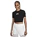 Nike W NSW Tee SS Crop Slim Fierce, T-Shirt Donna, Black, M