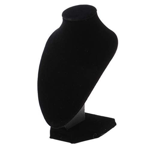 10 Bustes Présentoirs Bijoux Velours Noir Support Collier Pendentif - 7