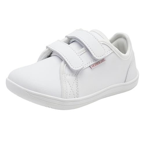 IWIHMIV Boys Sneakers Girls Casual Lightweight Soft Soled Running Shoes Comfortable Leather Walking Shoes