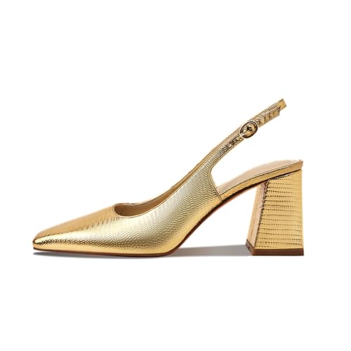 Women's Slingback Kitten Heels Closed Square Toe Sandals Wedding Party Dress Pumps Shoes for Women2