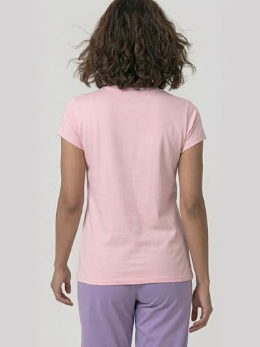 Image of Enamor Short Sleeve Crew Neck Regular Length Basic Crew T-Shirt - Slim Fit, Soft and Breathable Stretch Cotton - E147