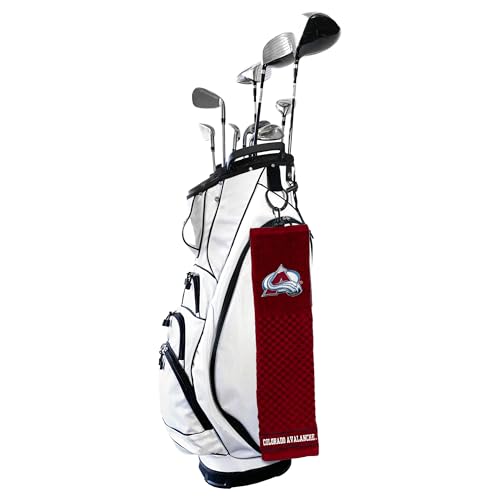 Team Golf NHL Colorado Avalanche Embroidered Golf Towel Embroidered Golf Towel, Checkered Scrubber Design, Embroidered Logo - Thumbnail 2