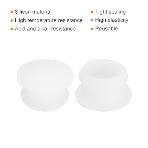 Image of MECCANIXITY Silicone Snap in Locking Hole Plugs Rubber Panel Seal Cover Flush Type Panel Round for Kitchen Rubber Bulkheads Waterproof Sealing Plugs 12mm /0.47 Inch Dia Transparent,Pack of 20