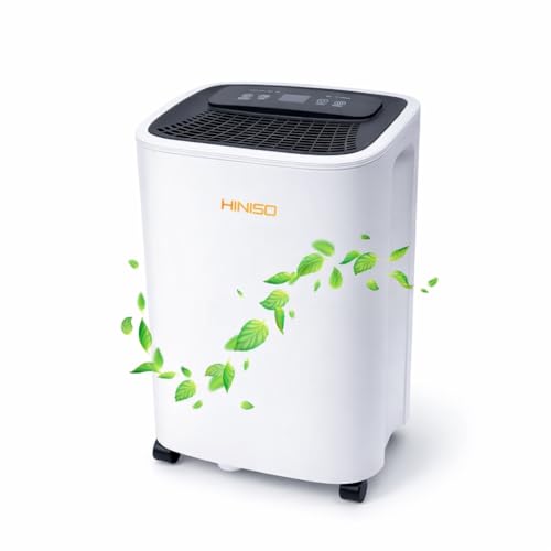 Image of HINISO 10L Smart Compressor Dehumidifier for Home & Basement up to 2000 Sq.ft with WiFi Remote App Control, Auto Defrost, Overflow Protection, Timer & 2.5L Tank