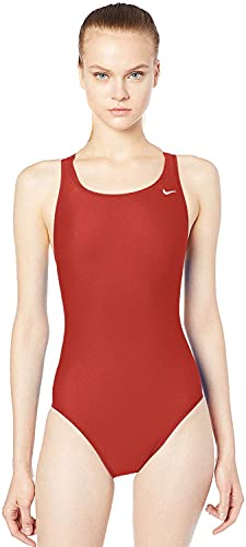 Nike Nylon Solids Women Swim Performance Fastback One Piece,University Red (614),26