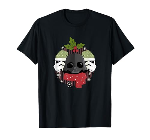 T-shirt Star Wars Noël avec Dark Vador et Stormtroopers