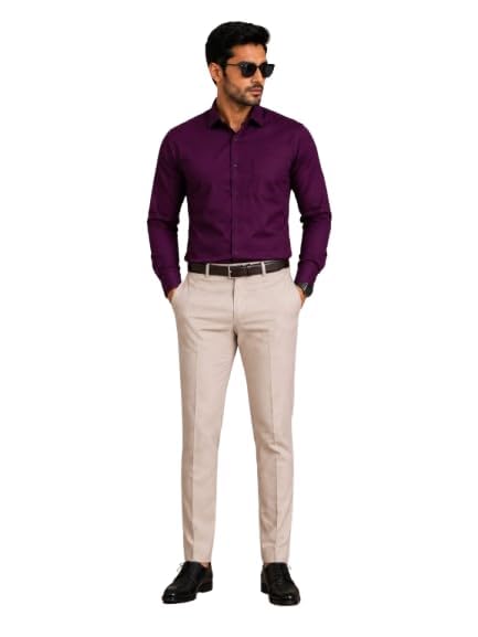 Men's Formal Shirt and Trouser Combo Set | Smart Office Wear Outfit | Regular Fit Business Casual Clothing Set | Full Sleeve Shirt with Formal Pants for Work, Meetings & Special Occasions-image-10
