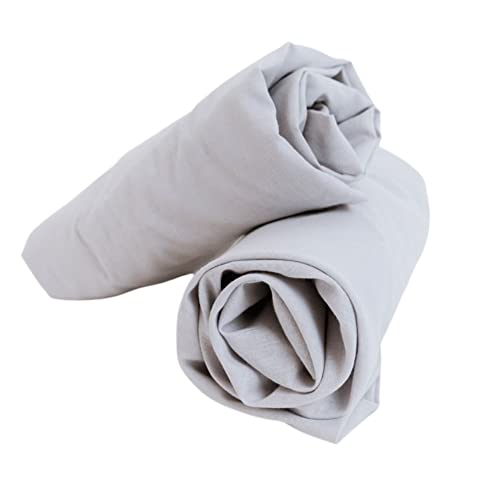 Memola® Spannbettlaken 2 Stück für die runde Matratze von Memola-Babywiege, Baumwolllaken, Silbergrau, Bettwäsche