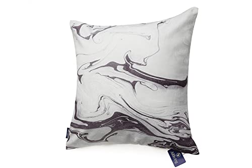 Aitliving Marbling Cushion Cover Decorative Pillowcase 50X50cm Grey/Beige 20"x20" Mable Ink Multicoloured Throw Pillow Shell Abstract Painted Ocean Art Cotton Print Cotton Canvas/Cotton Linen - Image 3