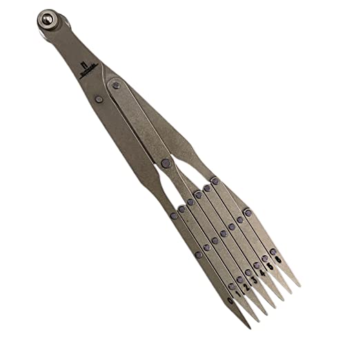 Harilla Spacer Quilting Expanding Uniform Scale Sewing Ruler for Grommet Button Holes Drapery Adults Dressmaker, 7 Point