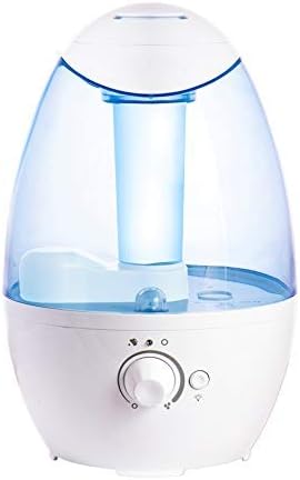 Ultrasonic Cool Mist Humidifier - Best Air Humidifiers for Bedroom / Living Room / Baby with Night Light - Whole House Solution - Large 3L Water Tank - Auto Shut Off & Filter-Free - Gift Box