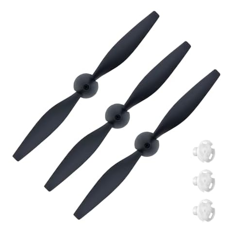 CKYSCHN 3 Pcs Spare RC Plane Propellers 2 Blades, RC Airplane Propellers Replacement with Savers and Adapters for Spitfire RC Planes 761-12 Remote Control Airplane Cover
