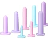 Silikon Dilator Vaginaldehner Trainer Dilatoren Set, Progressive Dilatoren für Frauen, Vaginal Plug,Vaginismus Dilatatoren Frauen, Vaginal Dehnung, Beckenbodentrainer für Frau, 8-teilig-Set,Mehrfarbig