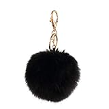 Schlüsselanhänger plüsch Ball Mode Parfümflasche Plüsch-Kugel Pompom Charm Tasche Anhänger Elegant Weich Schlüsselring bommel Keychain Handtaschenanhänger Dekor Autoschlüssel-Anhänger (# 2)